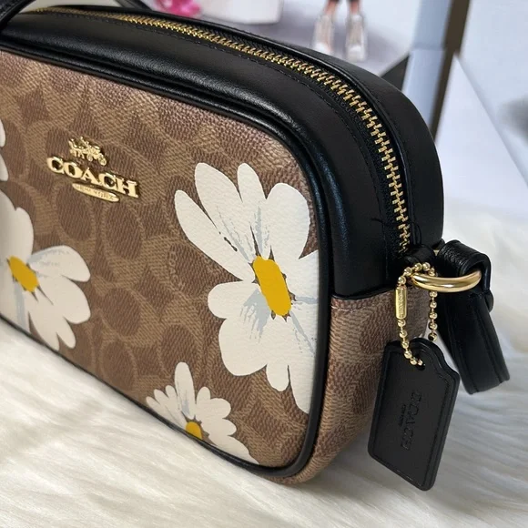 NWT💃Coach Mini Jamie Camera Crossbody Bag In Signature Canvas With Floral Print - Picture 2 of 10